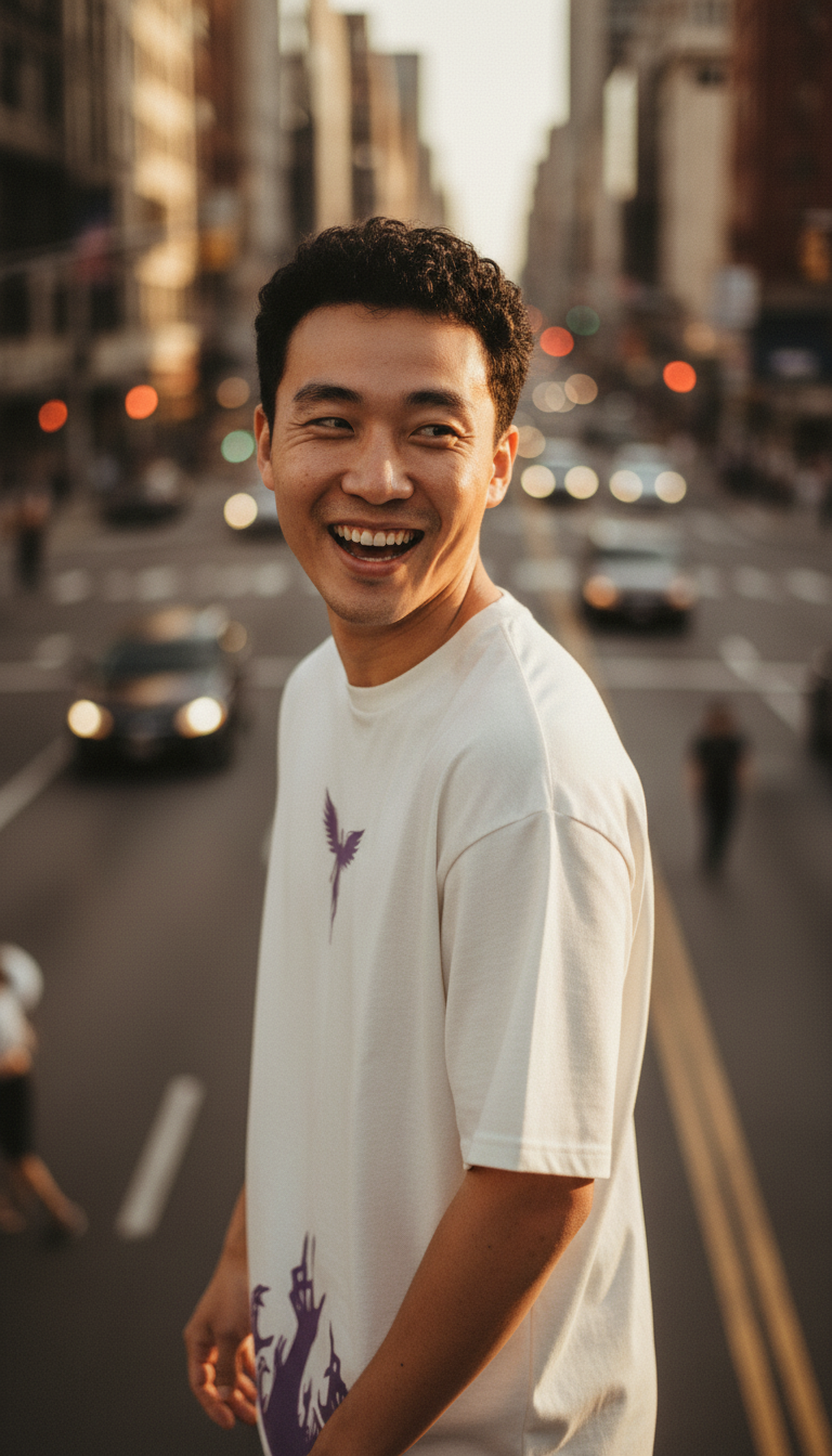 Angel Ascend Oversized Graphic Tee