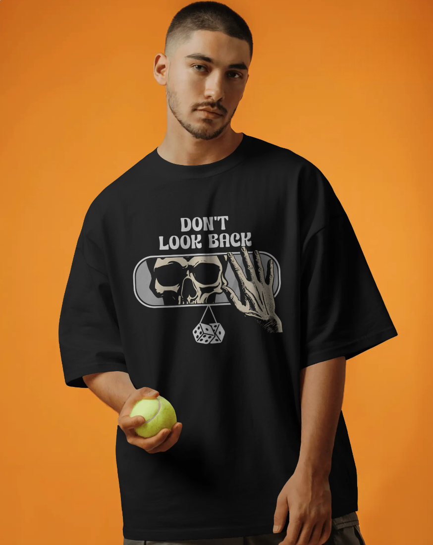 "Never Look Back" Skull Edition Oversized Tee – 3 Bold Colorways