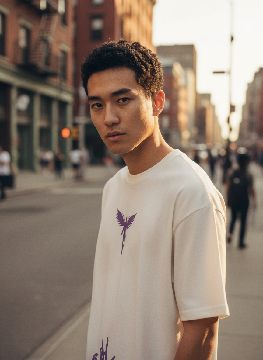 Angel Ascend Oversized Graphic Tee