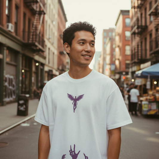 Angel Ascend Oversized Graphic Tee