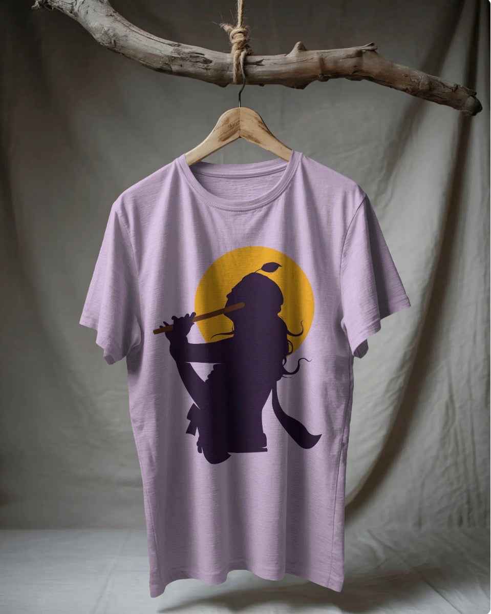 Minimal Krishna T-Shirt - Oversized Spiritual Wear for Men & Women