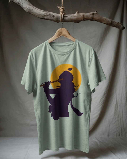 Minimal Krishna T-Shirt - Oversized Spiritual Wear for Men & Women